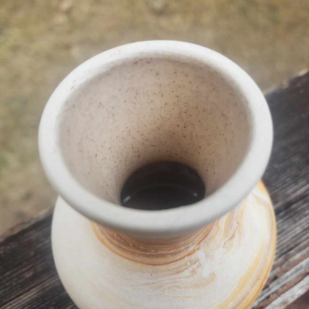 Mini Nemadji Pottery - Painted Swirl Vase - MINI